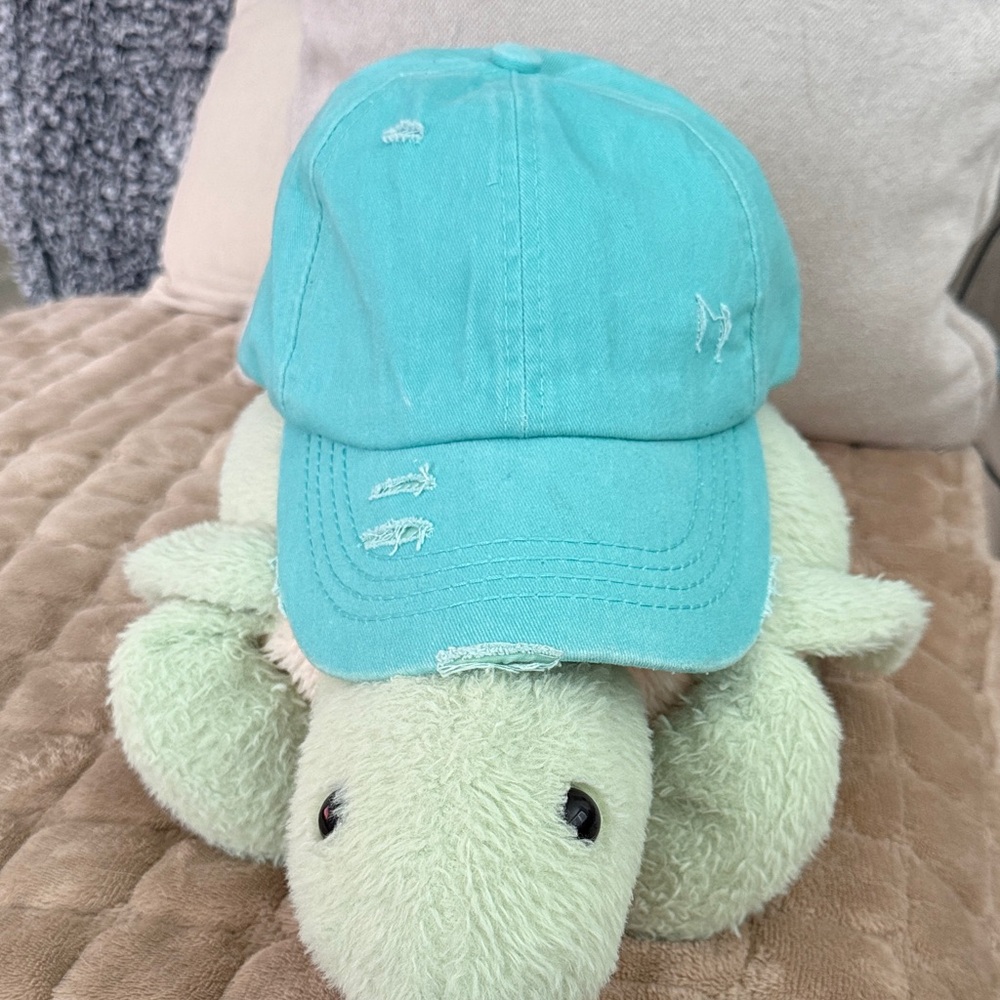 CC Turquoise Distressed Hat